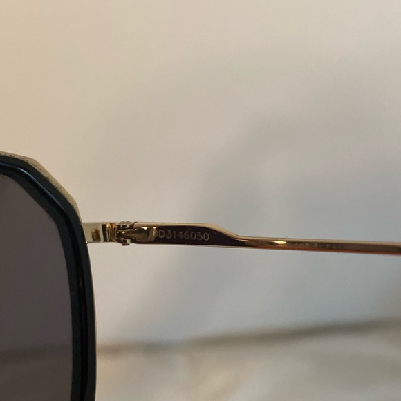 Dolce & Gabbana black/gold square aviator sunglasses - Picture 8 of 8